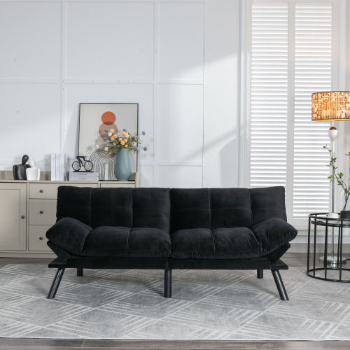 Sofá Cama Moderno Plegable Convertible en Negro