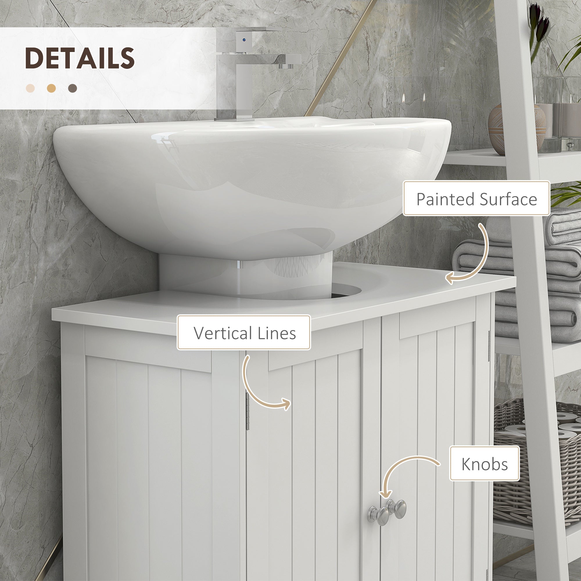 White Modern Sink Cabinet