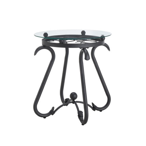 Black Glass Coffee Table Set