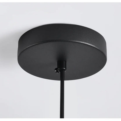 Black matte felt pendant light acoustic office ceiling fixture with sleek minimalist circular design