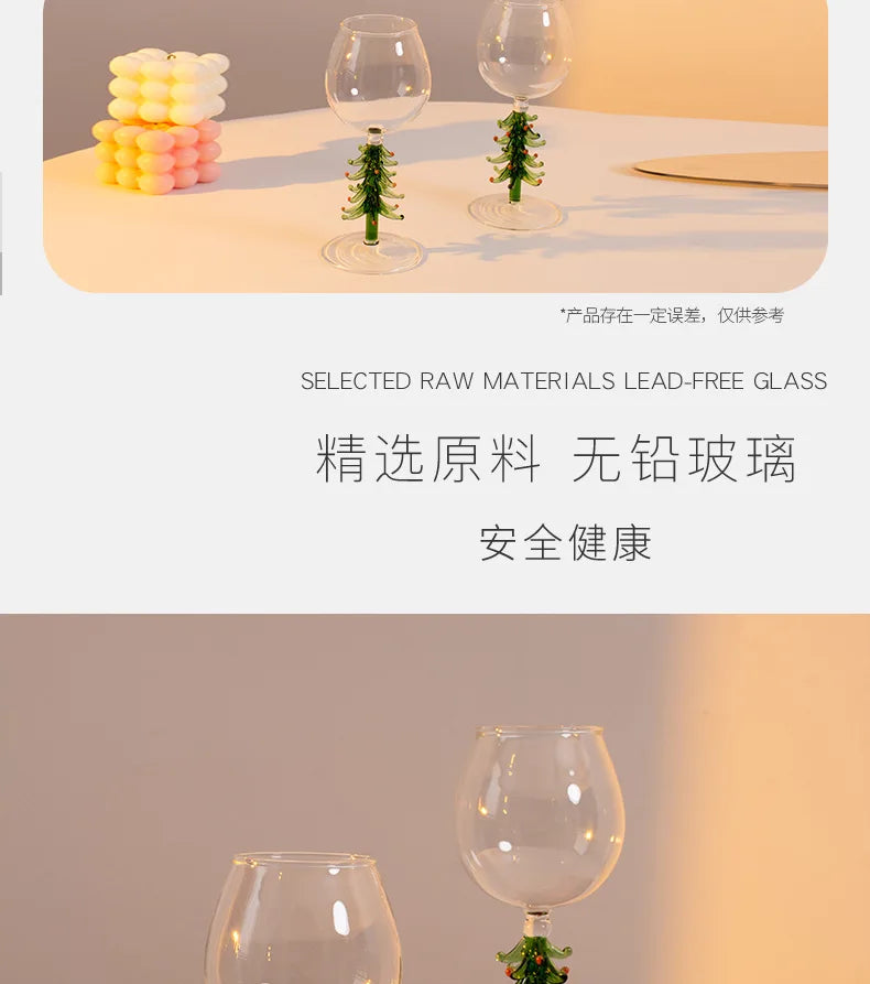 Festive Colored Wine Glasses for Christmas Party - Chandelier
