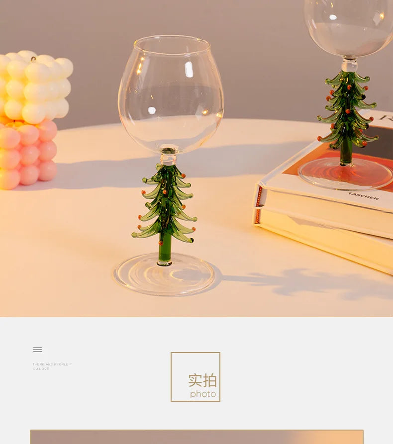 Festive Colored Wine Glasses for Christmas Party - Chandelier