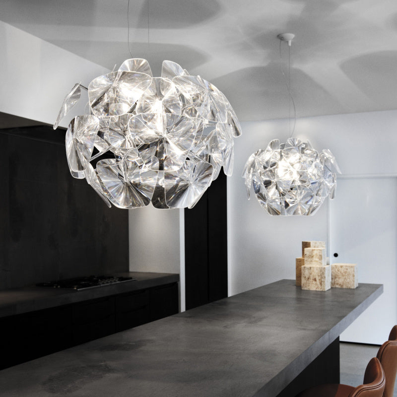 Chandelier de Acrílico LED para Sala de Estar Manzana
