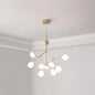 Firefly-inspired Chandelier with Frosted Acrylic Shade - Perfect for Modern Living Rooms