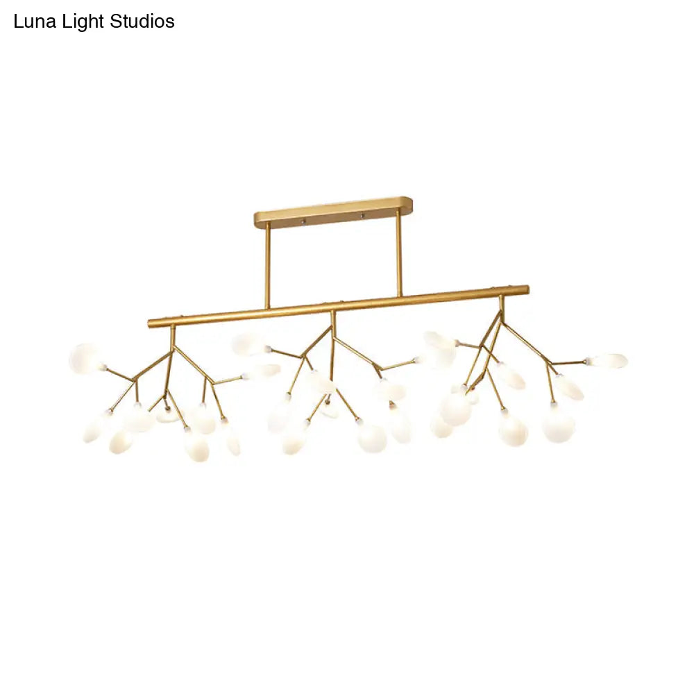 DecorBites™ Firefly Island Pendant Light: Elegant Minimalistic Acrylic Lamp for Restaurants (27-Head Suspension)