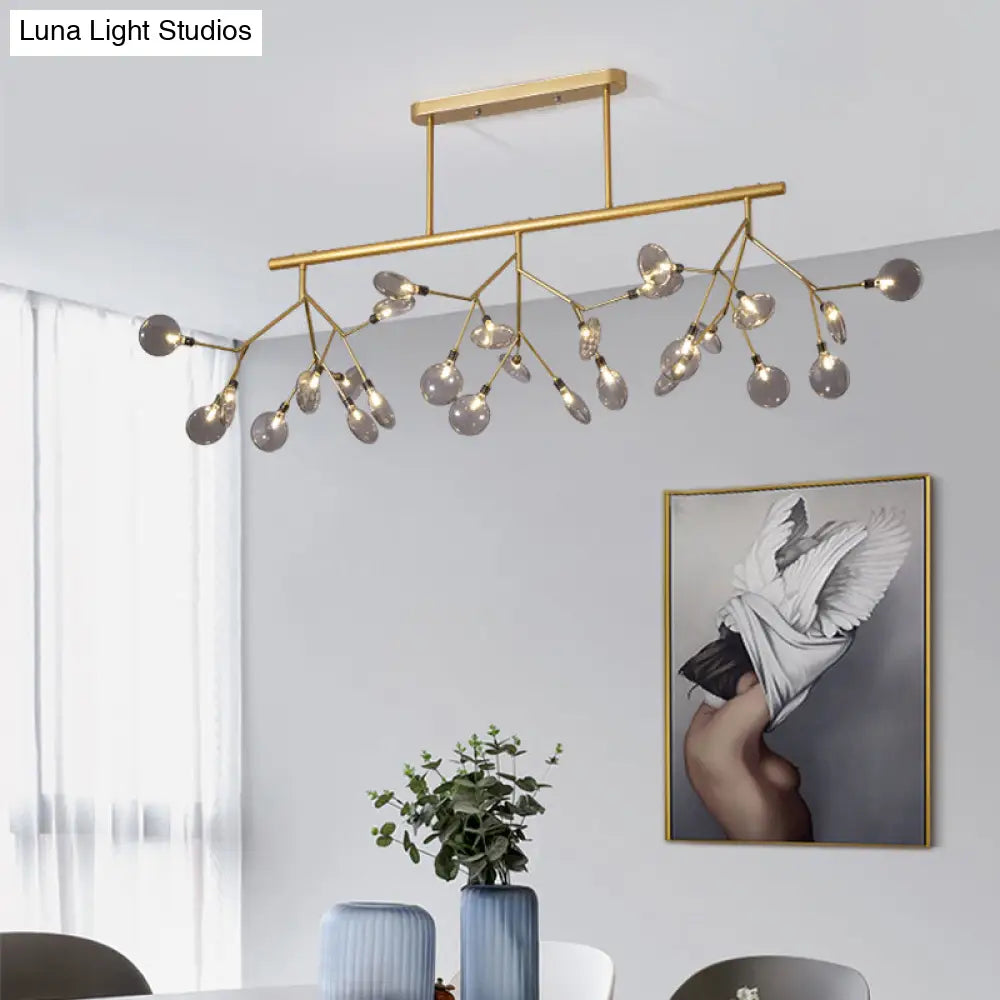 DecorBites™ Firefly Island Pendant Light: Elegant Minimalistic Acrylic Lamp for Restaurants (27-Head Suspension)