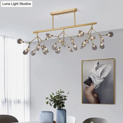 DecorBites™ Firefly Island Pendant Light: Elegant Minimalistic Acrylic Lamp for Restaurants (27-Head Suspension)