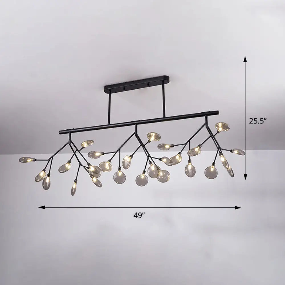 DecorBites™ Firefly Island Pendant Light: Elegant Minimalistic Acrylic Lamp for Restaurants (27-Head Suspension)