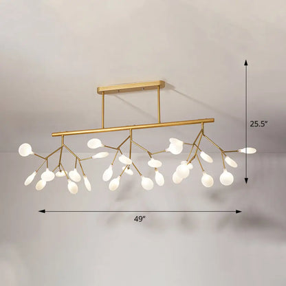 DecorBites™ Firefly Island Pendant Light: Elegant Minimalistic Acrylic Lamp for Restaurants (27-Head Suspension)