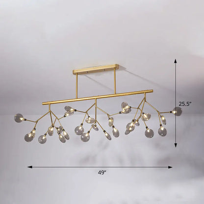 DecorBites™ Firefly Island Pendant Light: Elegant Minimalistic Acrylic Lamp for Restaurants (27-Head Suspension)