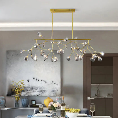 DecorBites™ Firefly Island Pendant: Postmodern Metal Ceiling Lamp - 36 Head Suspension for Restaurant