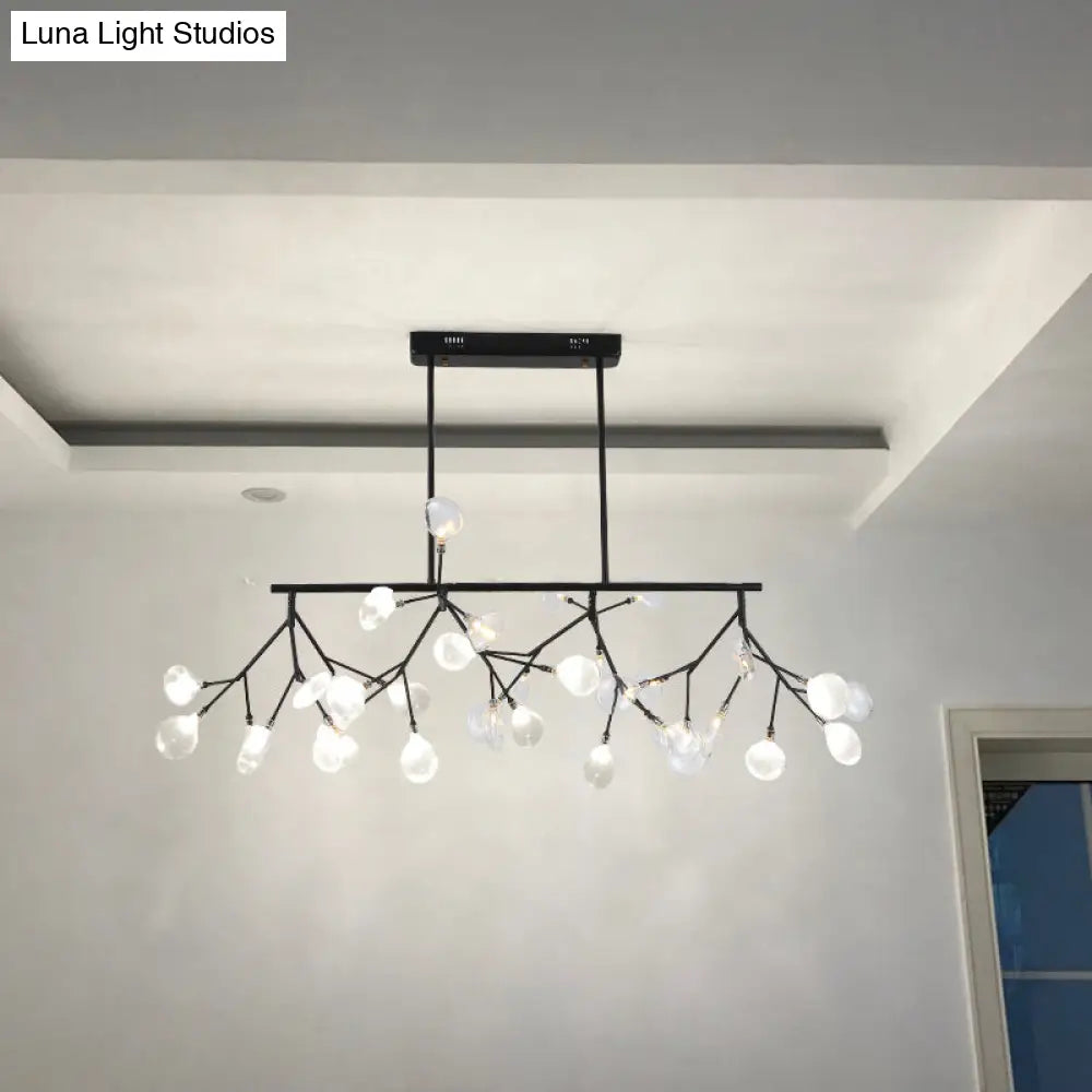 DecorBites™ Firefly LED Island Pendant Light: Modern Acrylic Linear Lamp for Dining Room Ceiling