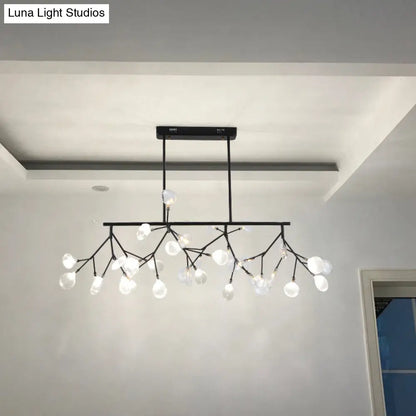 DecorBites™ Firefly LED Island Pendant Light: Modern Acrylic Linear Lamp for Dining Room Ceiling