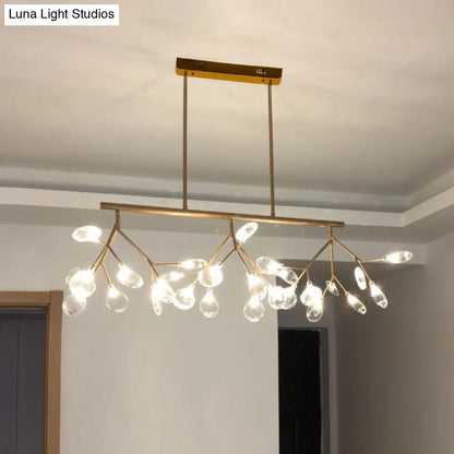 DecorBites™ Firefly LED Island Pendant Light: Modern Acrylic Linear Lamp for Dining Room Ceiling