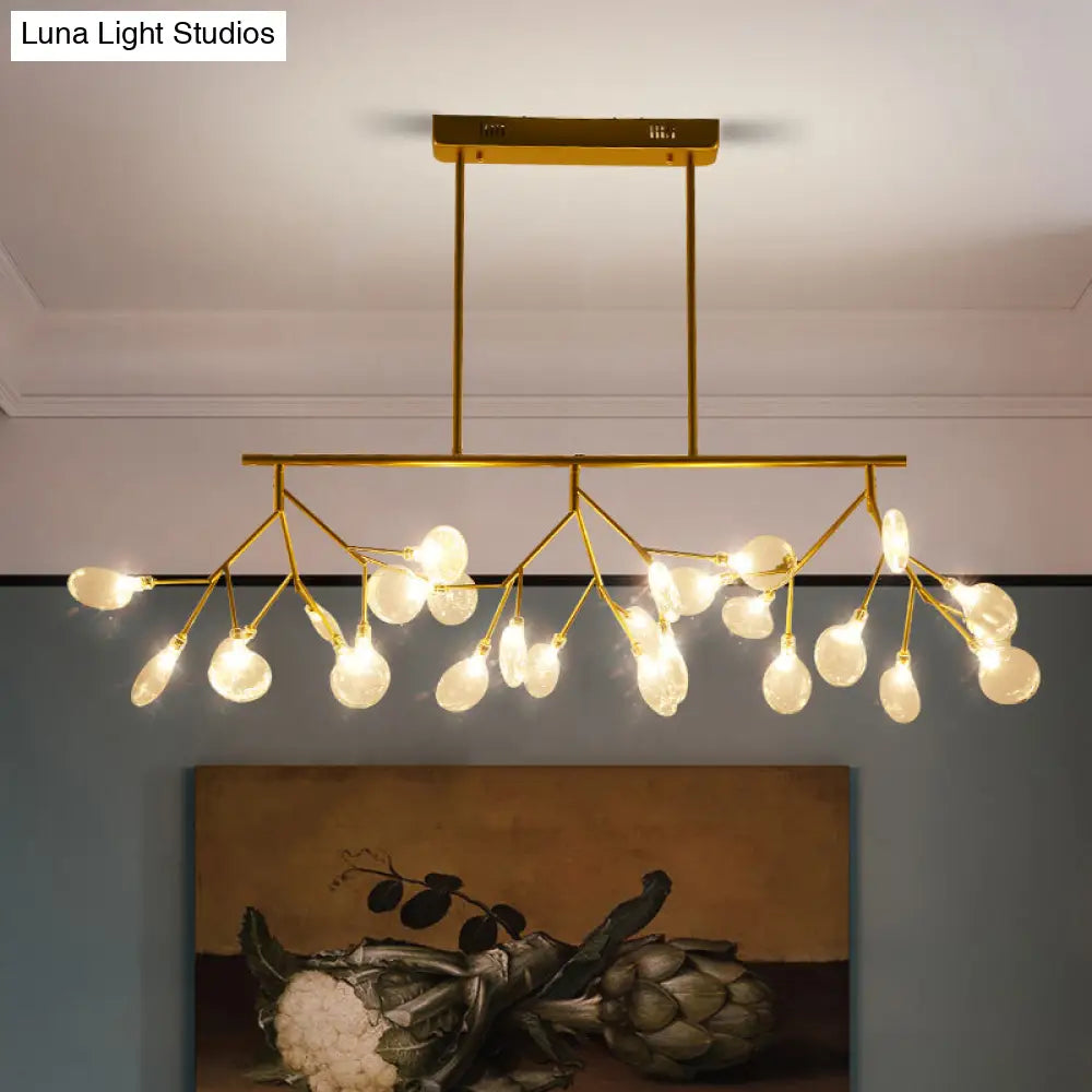 DecorBites™ Firefly LED Island Pendant Light: Modern Acrylic Linear Lamp for Dining Room Ceiling