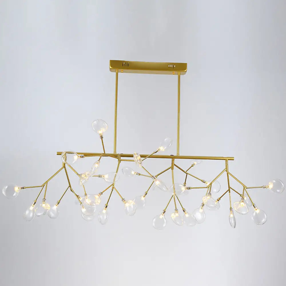 DecorBites™ Firefly LED Island Pendant Light: Modern Acrylic Linear Lamp for Dining Room Ceiling