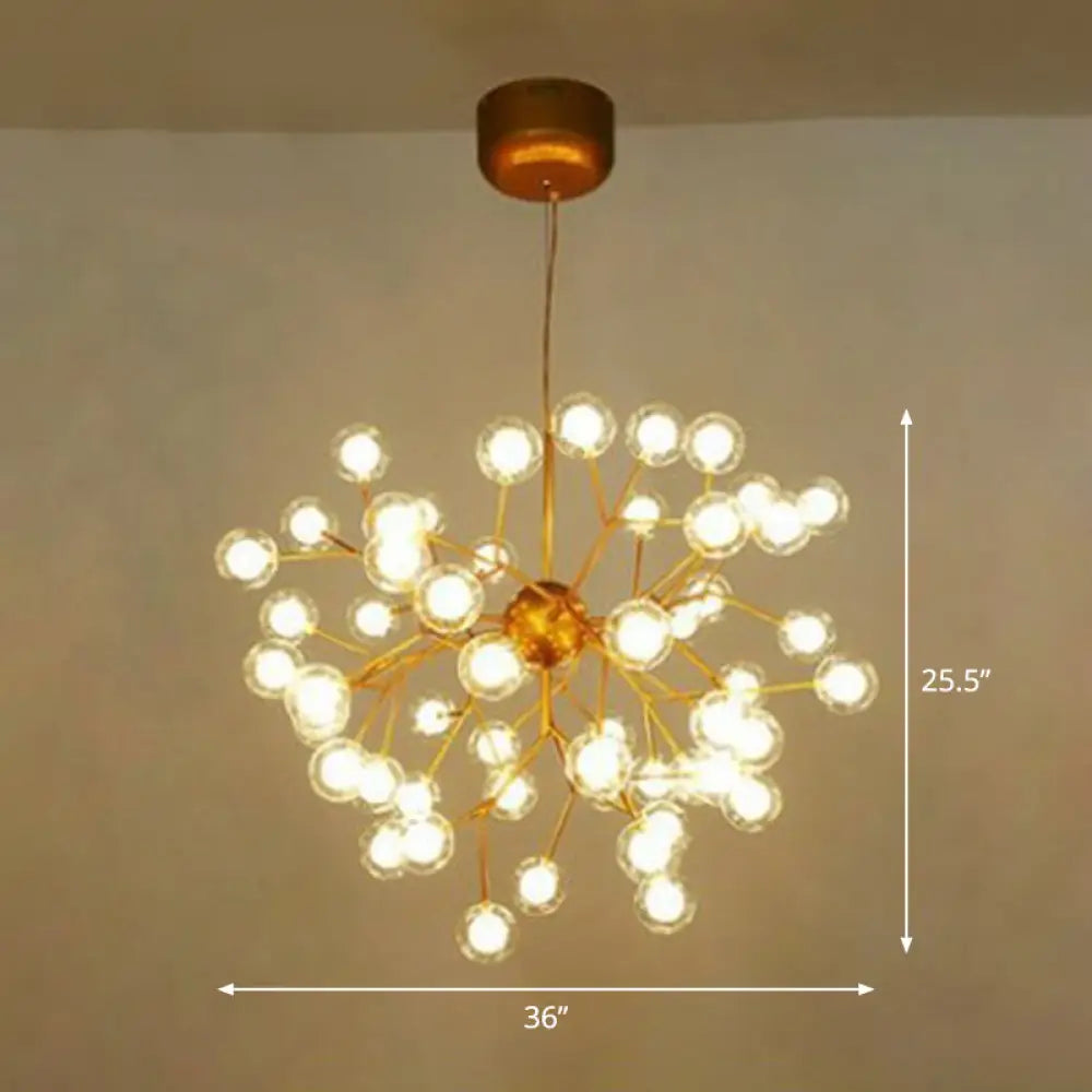 Firefly Pendant Light: Clear Ball Glass, Post-Modern Restaurant Chandelier