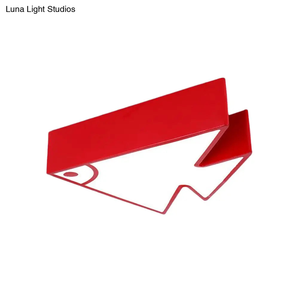 DecorBites™ Fish LED Ceiling Lamp for Kids - Acrylic Flush Mount Light in Red/Green/Blue