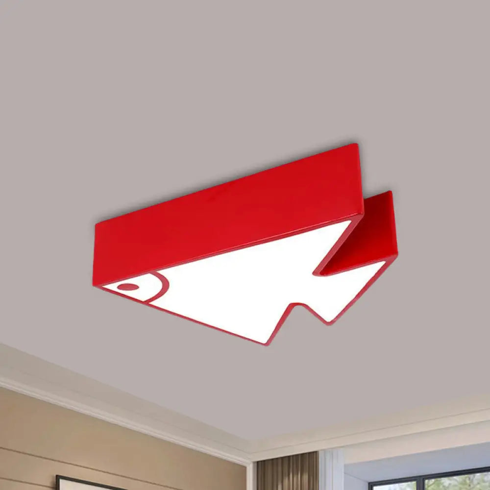 DecorBites™ Fish LED Ceiling Lamp for Kids - Acrylic Flush Mount Light in Red/Green/Blue