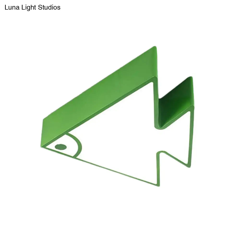 DecorBites™ Fish LED Ceiling Lamp for Kids - Acrylic Flush Mount Light in Red/Green/Blue