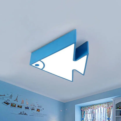 DecorBites™ Fish LED Ceiling Lamp for Kids - Acrylic Flush Mount Light in Red/Green/Blue