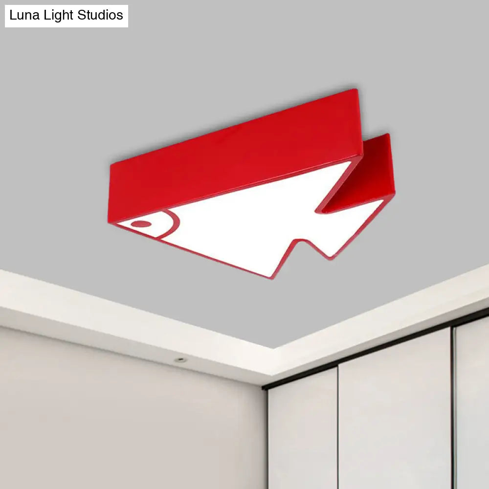 DecorBites™ Fish LED Ceiling Lamp for Kids - Acrylic Flush Mount Light in Red/Green/Blue