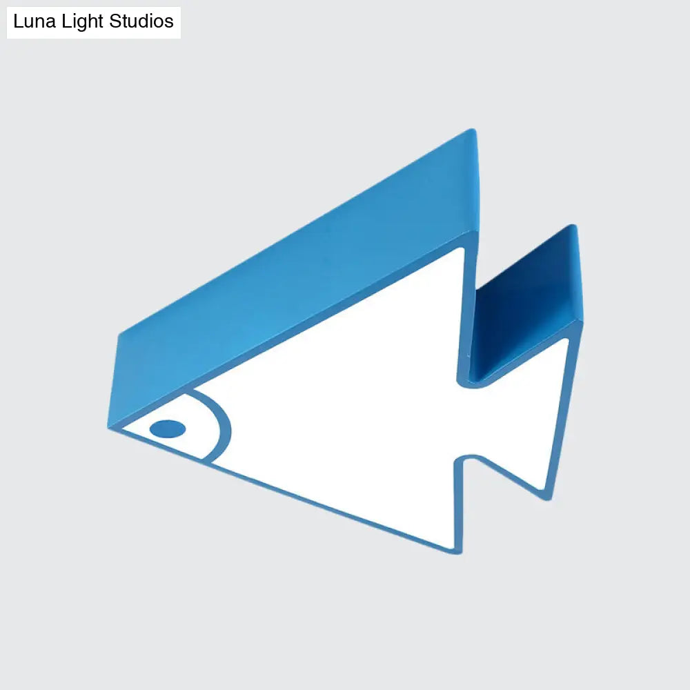 DecorBites™ Fish LED Ceiling Lamp for Kids - Acrylic Flush Mount Light in Red/Green/Blue