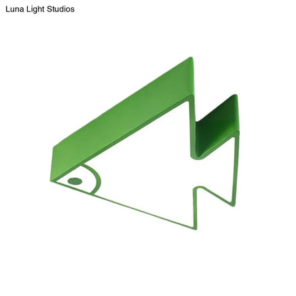 DecorBites™ Fish LED Ceiling Lamp for Kids - Acrylic Flush Mount Light in Red/Green/Blue