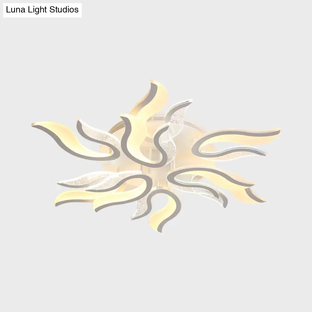 DecorBites™ DecorBites™ Flame Flower LED Ceiling Fixture - Modern & Creative Design, Warm/White Light - 31.5"/39"/49" Wide