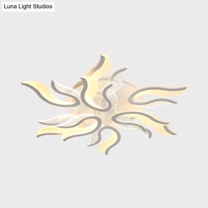 DecorBites™ DecorBites™ Flame Flower LED Ceiling Fixture - Modern & Creative Design, Warm/White Light - 31.5"/39"/49" Wide