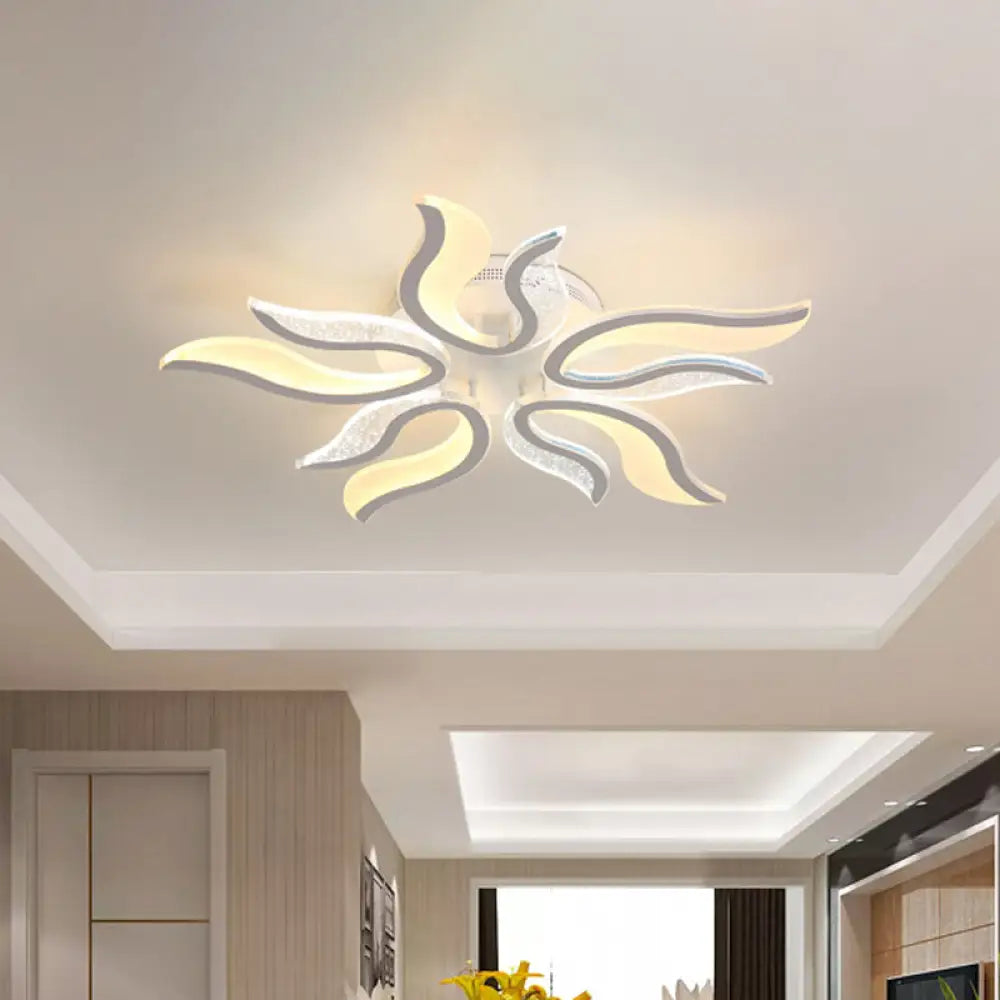 DecorBites™ DecorBites™ Flame Flower LED Ceiling Fixture - Modern & Creative Design, Warm/White Light - 31.5"/39"/49" Wide