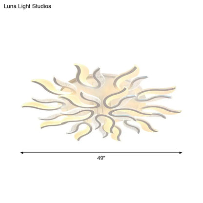 DecorBites™ DecorBites™ Flame Flower LED Ceiling Fixture - Modern & Creative Design, Warm/White Light - 31.5"/39"/49" Wide