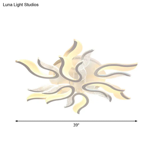 DecorBites™ DecorBites™ Flame Flower LED Ceiling Fixture - Modern & Creative Design, Warm/White Light - 31.5"/39"/49" Wide