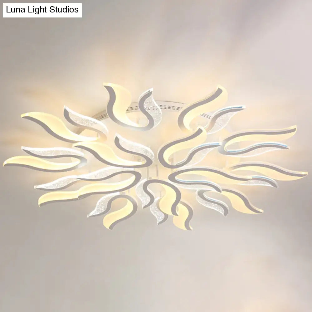 DecorBites™ DecorBites™ Flame Flower LED Ceiling Fixture - Modern & Creative Design, Warm/White Light - 31.5"/39"/49" Wide