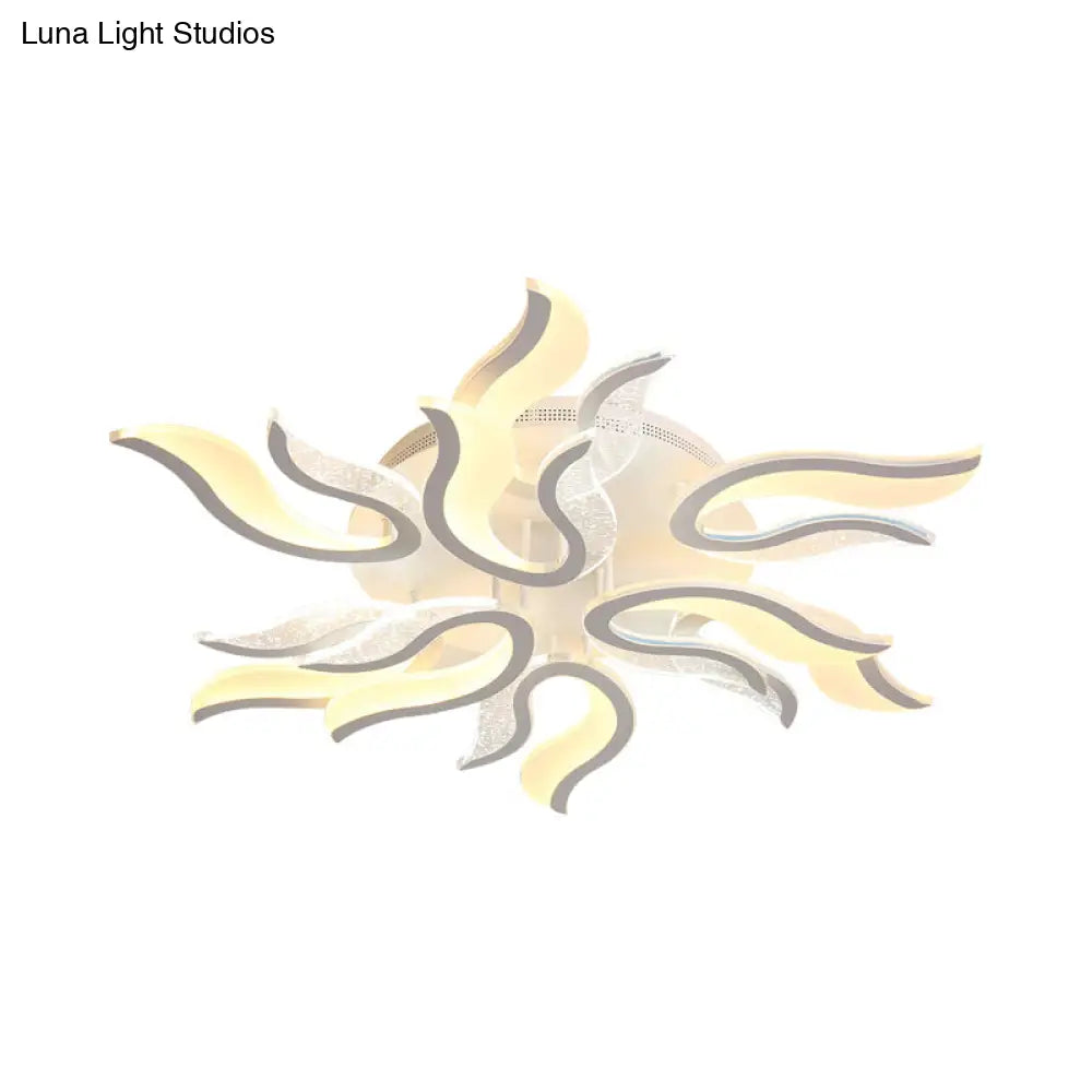 DecorBites™ DecorBites™ Flame Flower LED Ceiling Fixture - Modern & Creative Design, Warm/White Light - 31.5"/39"/49" Wide