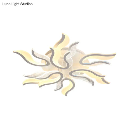 DecorBites™ DecorBites™ Flame Flower LED Ceiling Fixture - Modern & Creative Design, Warm/White Light - 31.5"/39"/49" Wide