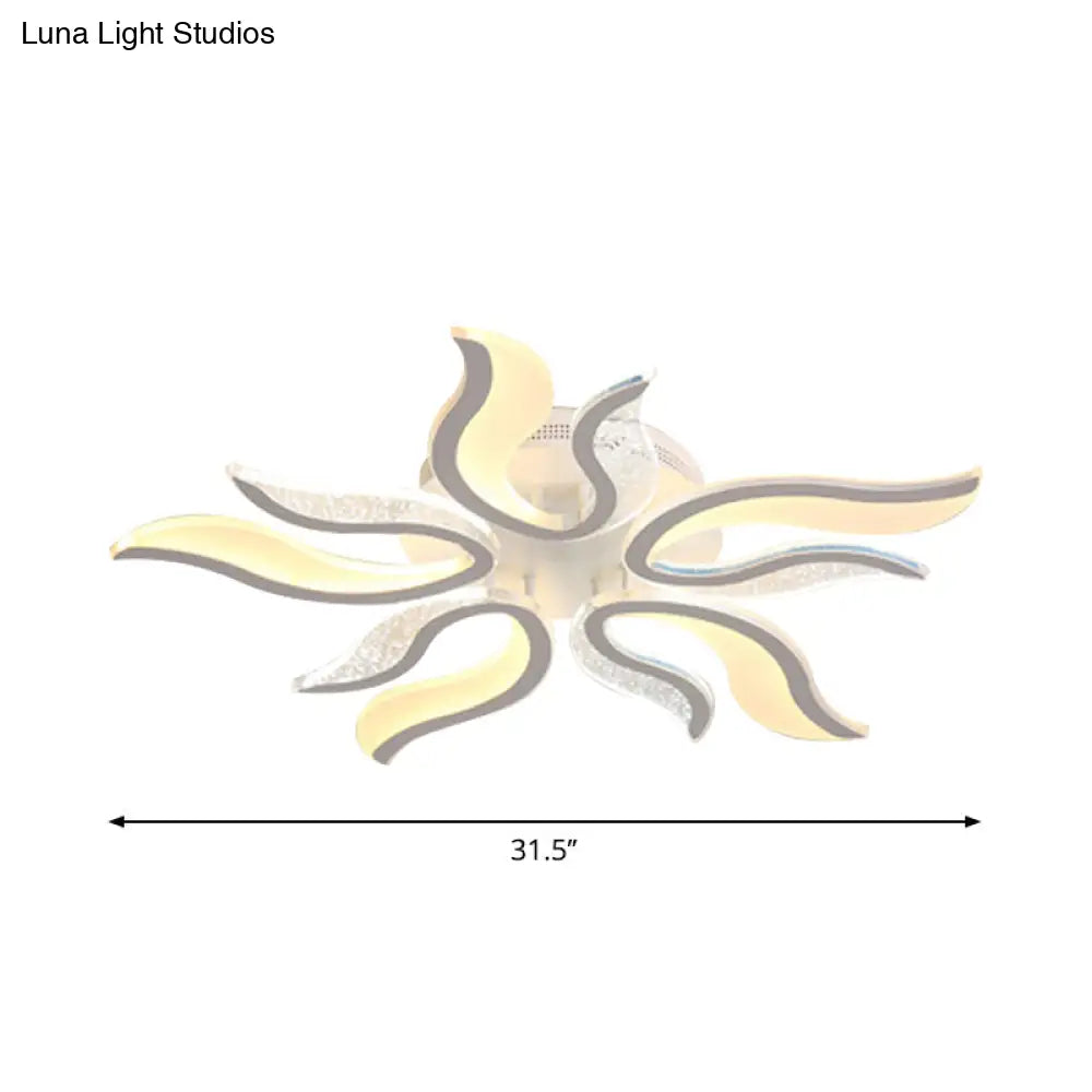 DecorBites™ DecorBites™ Flame Flower LED Ceiling Fixture - Modern & Creative Design, Warm/White Light - 31.5"/39"/49" Wide