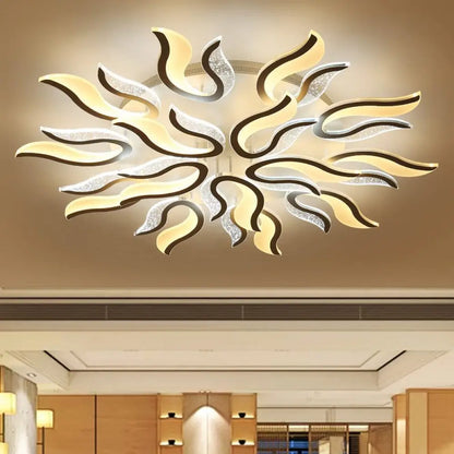 DecorBites™ DecorBites™ Flame Flower LED Ceiling Fixture - Modern & Creative Design, Warm/White Light - 31.5"/39"/49" Wide