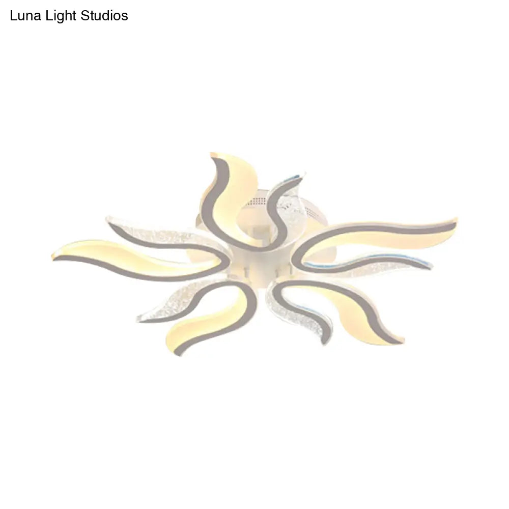 DecorBites™ DecorBites™ Flame Flower LED Ceiling Fixture - Modern & Creative Design, Warm/White Light - 31.5"/39"/49" Wide