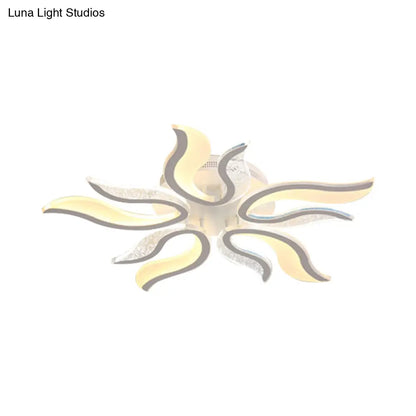 DecorBites™ DecorBites™ Flame Flower LED Ceiling Fixture - Modern & Creative Design, Warm/White Light - 31.5"/39"/49" Wide