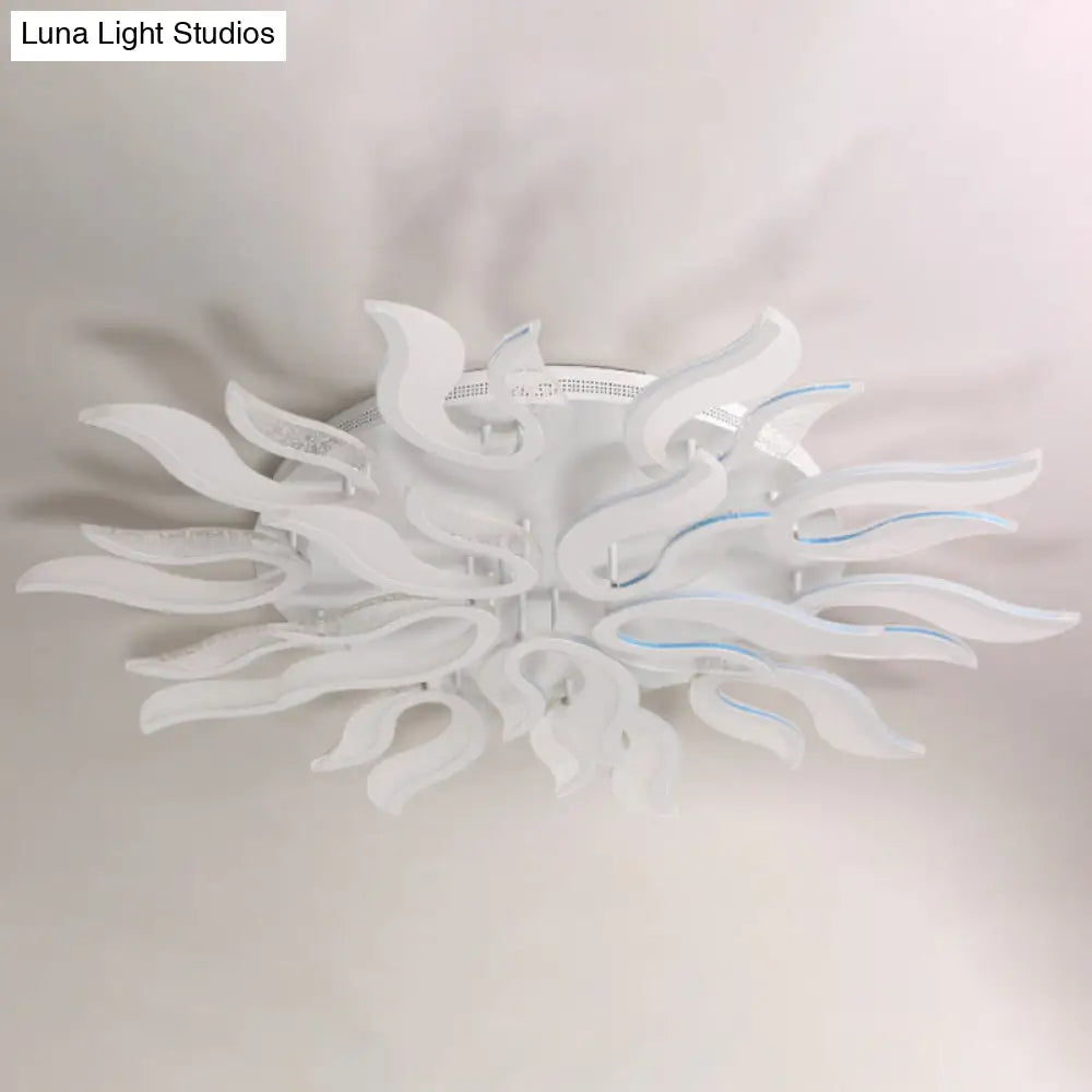 DecorBites™ DecorBites™ Flame Flower LED Ceiling Fixture - Modern & Creative Design, Warm/White Light - 31.5"/39"/49" Wide