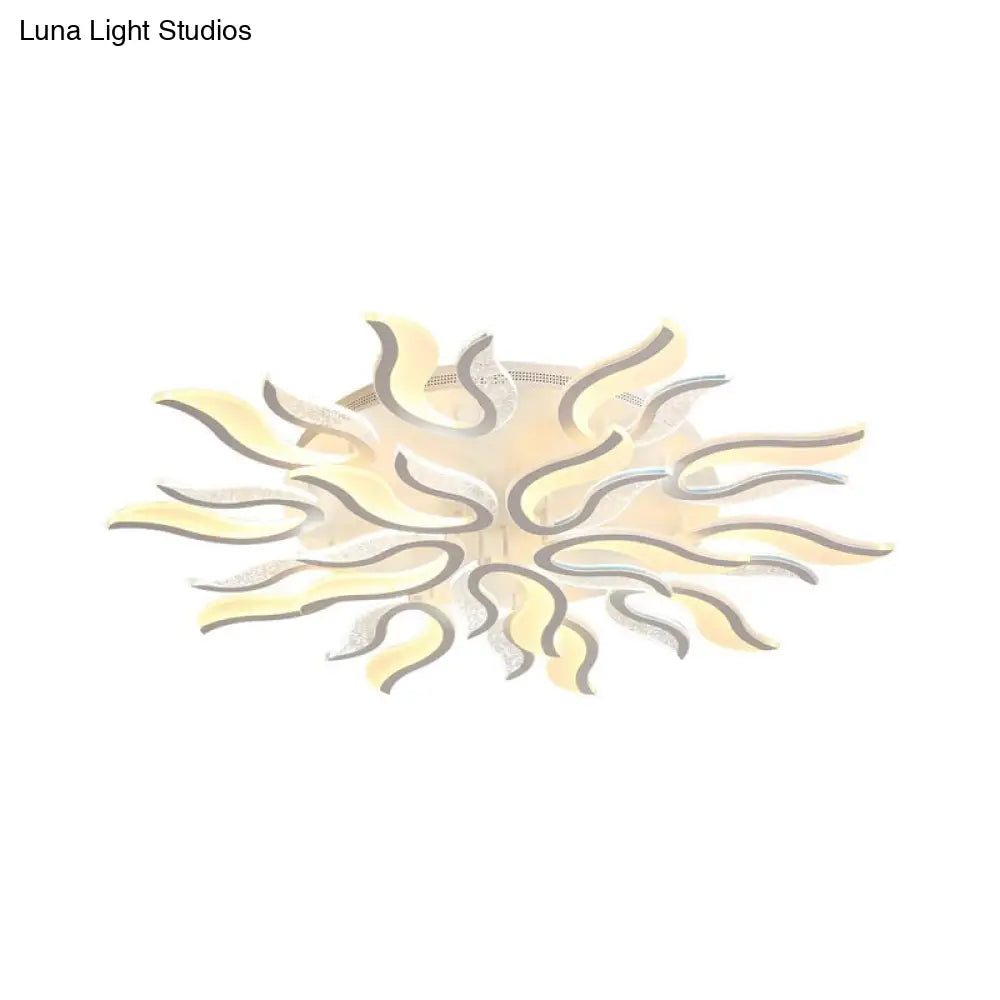 DecorBites™ DecorBites™ Flame Flower LED Ceiling Fixture - Modern & Creative Design, Warm/White Light - 31.5"/39"/49" Wide
