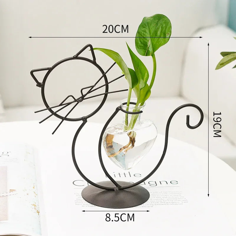 Flamingo Metal Vase for Home Decor - PURPLE - Vase