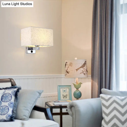 DecorBites™ Flaxen Rectangular Shade Wall Lamp - Simple Style for Living Room Wall Lighting