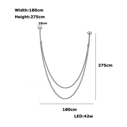 Flex Leather Belt LED Chandelier for Living Room - Chandelier