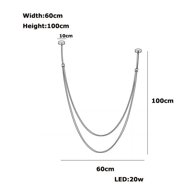 Flex Leather Belt LED Chandelier Light - Chandelier
