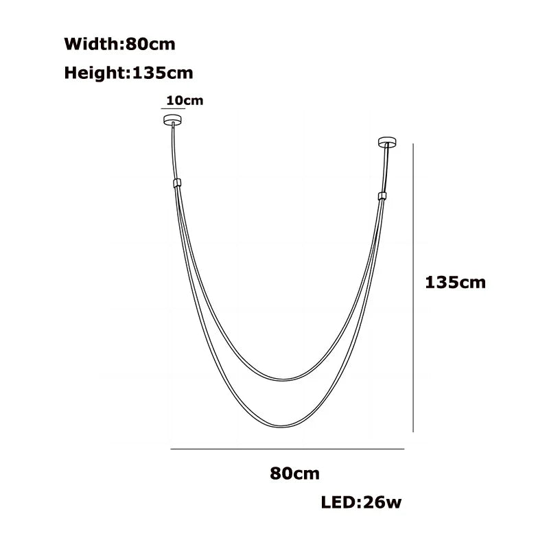 Flex Leather Belt LED Chandelier Light - Chandelier