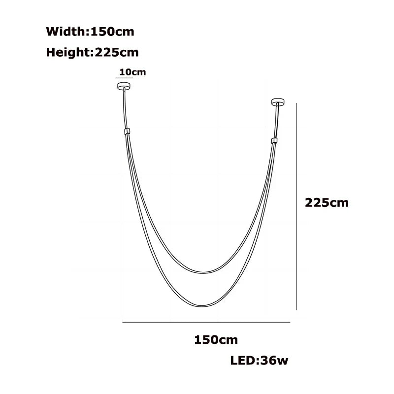 Flex Leather Belt LED Chandelier Light - Chandelier