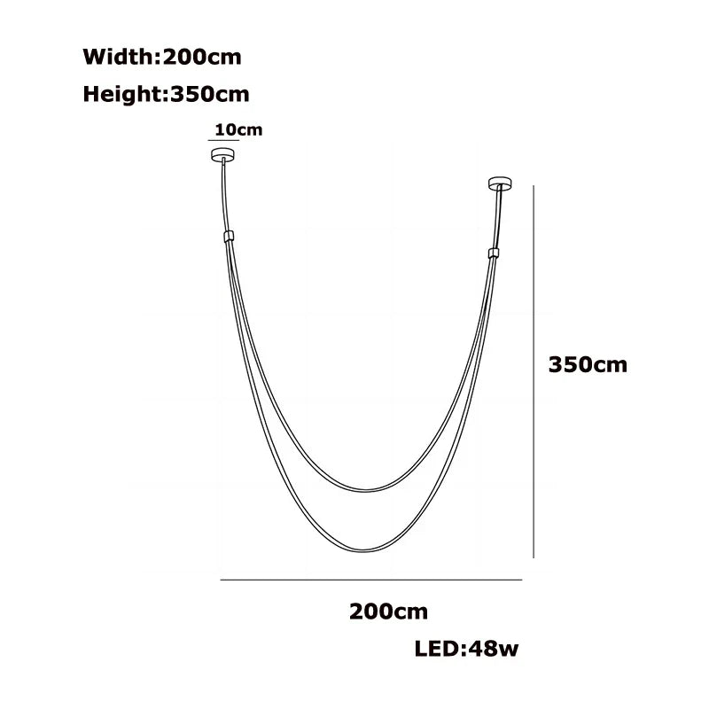 Flex Leather Belt LED Chandelier Light - Chandelier