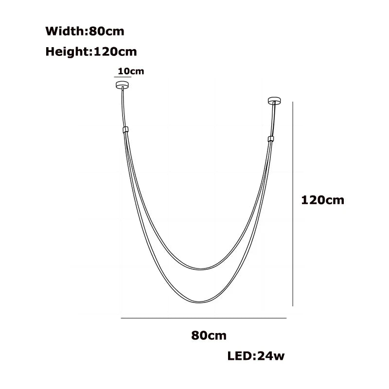 Flex Leather Belt LED Chandelier Light - Chandelier